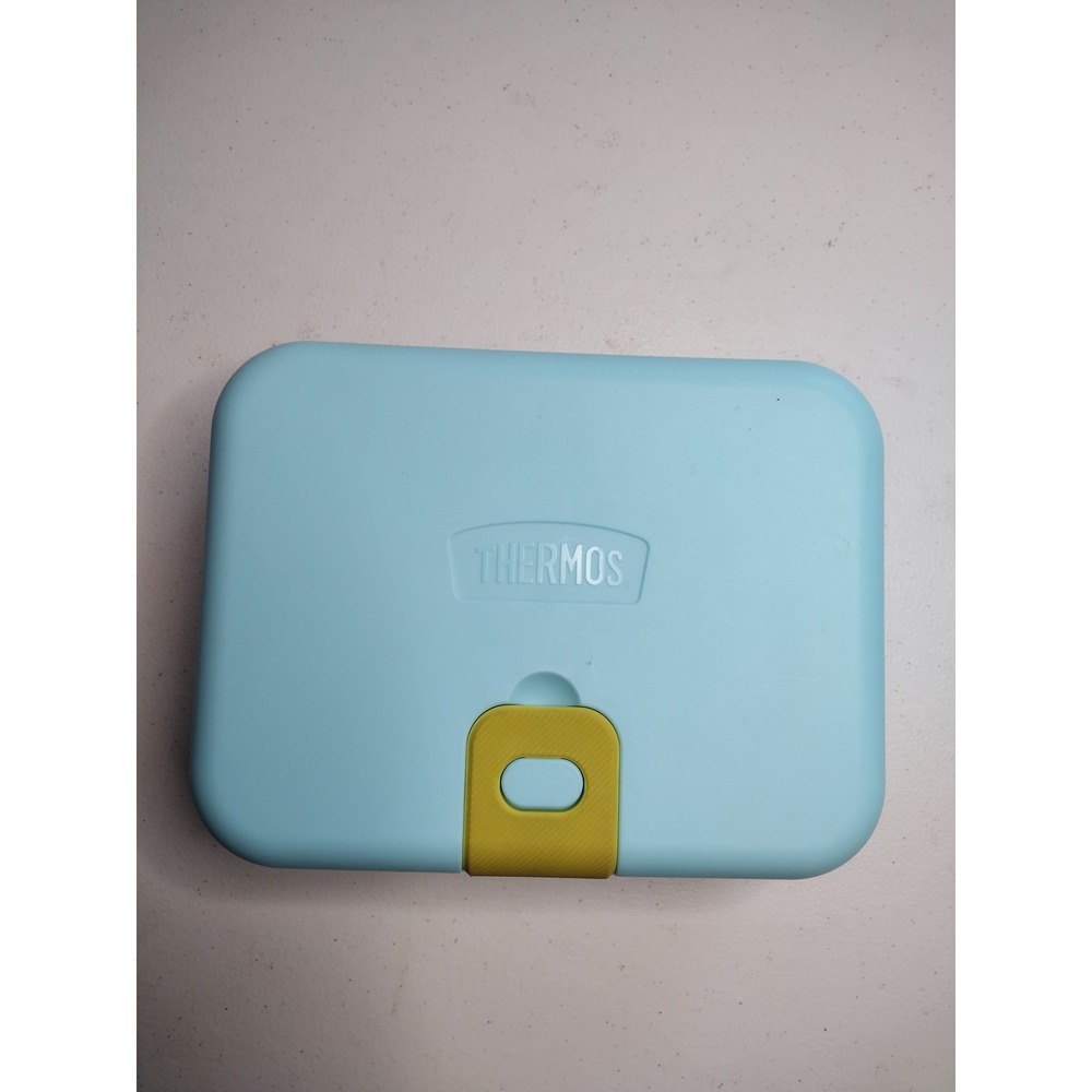 Thermos Kids Bento Box Lunch Box Blue Yellow Compartments School‎ Lunch